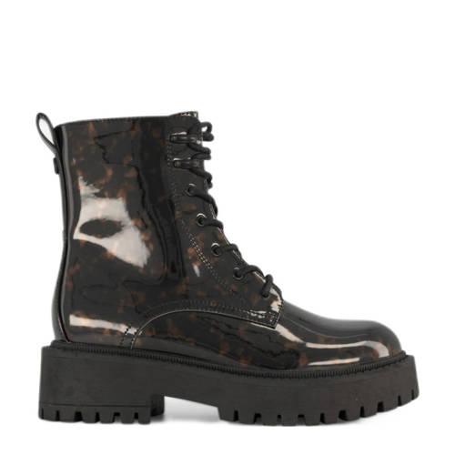 Graceland lak veterboots zwart afbeelding