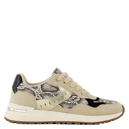 Graceland sneakers beige/slangenprint afbeelding