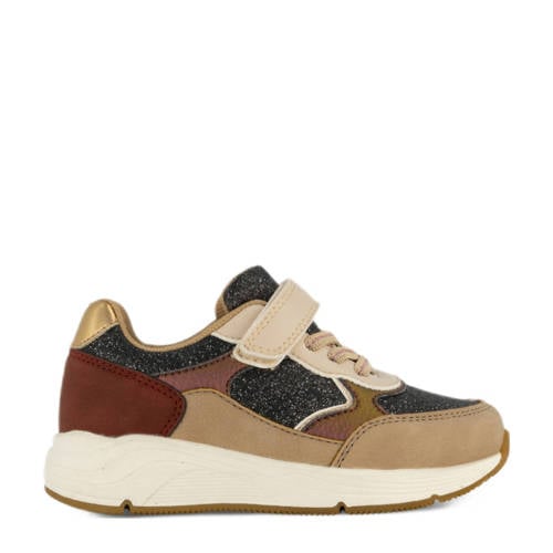 Graceland sneakers met glitters zwart/beige afbeelding