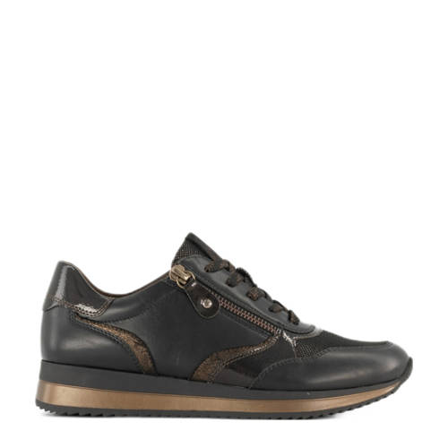 Easy Street comfort leren sneakers zwart/brons afbeelding