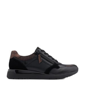comfort leren sneakers zwart