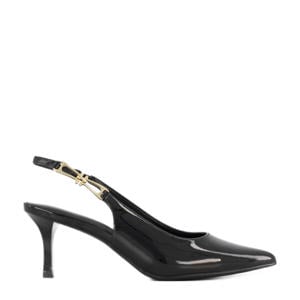lak slingback pumps zwart