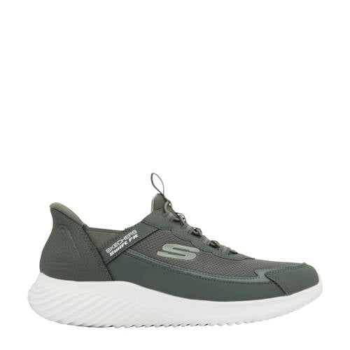Skechers Bounder slip-on sneakers olijfgroen afbeelding
