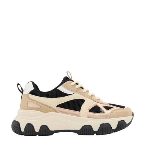 Oxmox chunky sneakers beige/zwart afbeelding