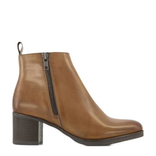 5th Avenue leren enkellaarzen cognac afbeelding