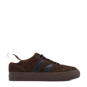 suède sneakers donkerbruin