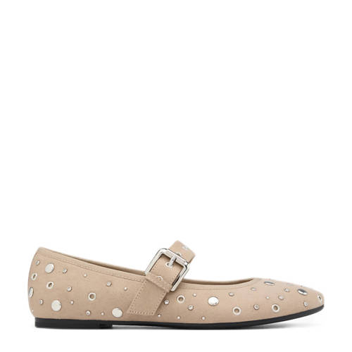 Graceland ballerina's met studs beige afbeelding