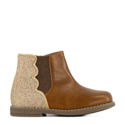 Graceland enkellaarzen cognac/goud afbeelding