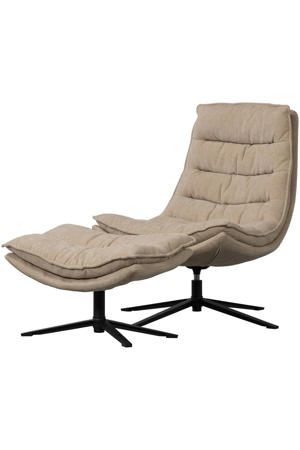 draaifauteuil met hocker Kube