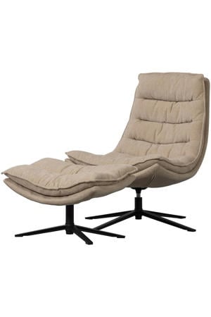 draaifauteuil met hocker Kube