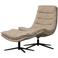 WOOOD WOOOD Kube Draaifauteuil Met Hocker - Chenille stof - Bruin