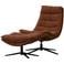 WOOOD WOOOD Kube Draaifauteuil Met Hocker - Chenille stof - Bruin