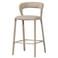WOOOD Noble Barstoel - Geweven Stof - Zand - 95x48x52