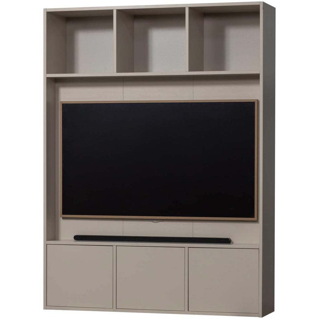 WOOOD WOOOD Meggy Tv Opbergkast - Grenen hout - Middenbruin - 215x160x40