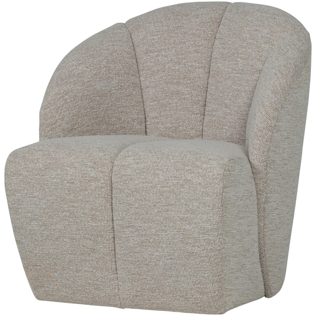 WOOOD WOOOD Mojo Draaifauteuil - Ribstof - Ecru - 75x68x77