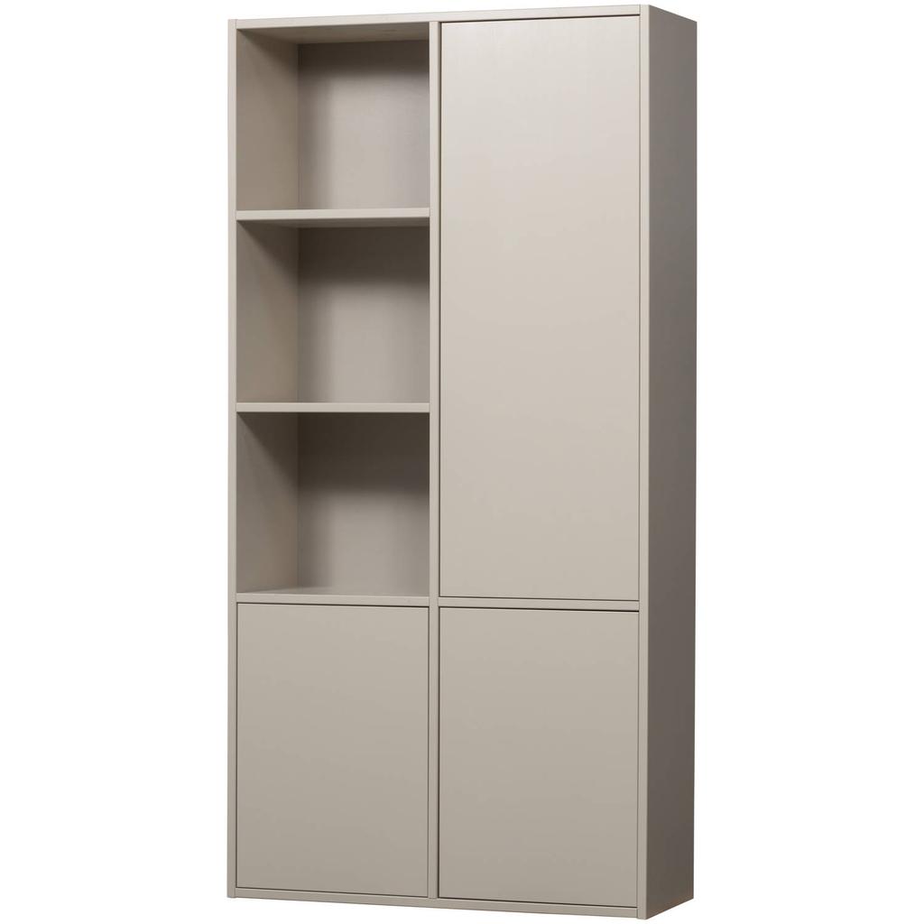 WOOOD WOOOD Meggy Opbergkast Rechts - Grenen hout - Dust/Grijs - 215x108x40