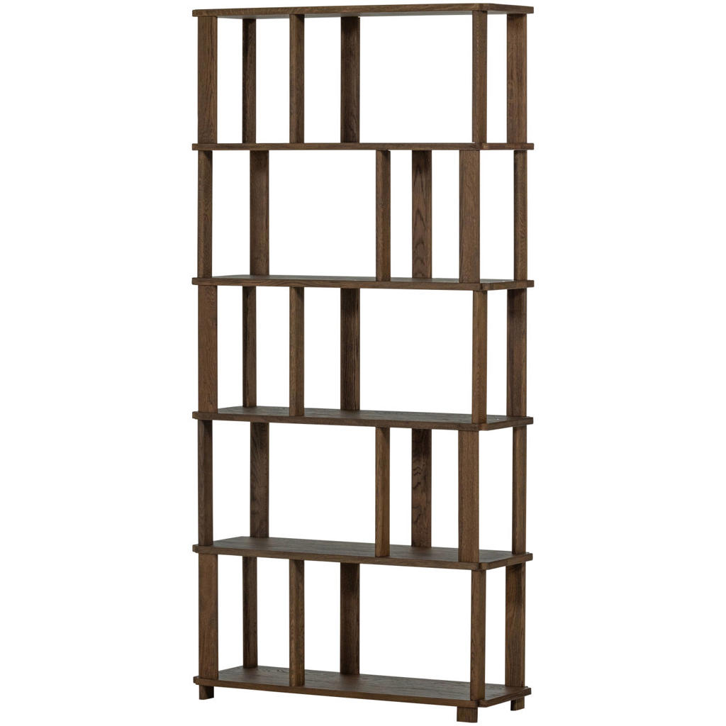WOOOD WOOOD Riss Boekenkast - Eikenhout - Naturel - 186x90x30