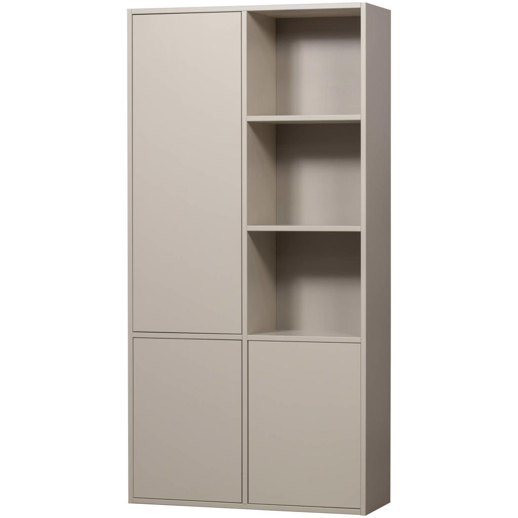 WOOOD WOOOD Meggy Opbergkast Links - Grenen hout - Dust/Grijs - 215x108x40