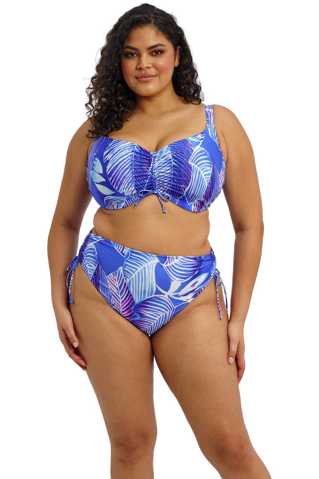 Elomi niet-voorgevormde beugel bikinitop Maluku Island blauw