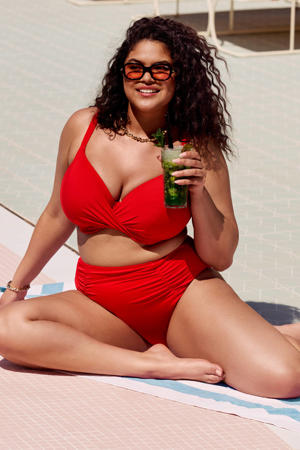 niet-voorgevormde beugel bikinitop Plain Sailing rood