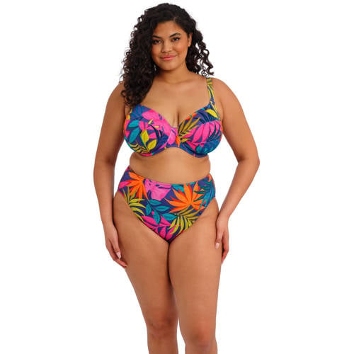 Elomi niet-voorgevormde beugelbh Porto Rafti blauw/roze/groen afbeelding