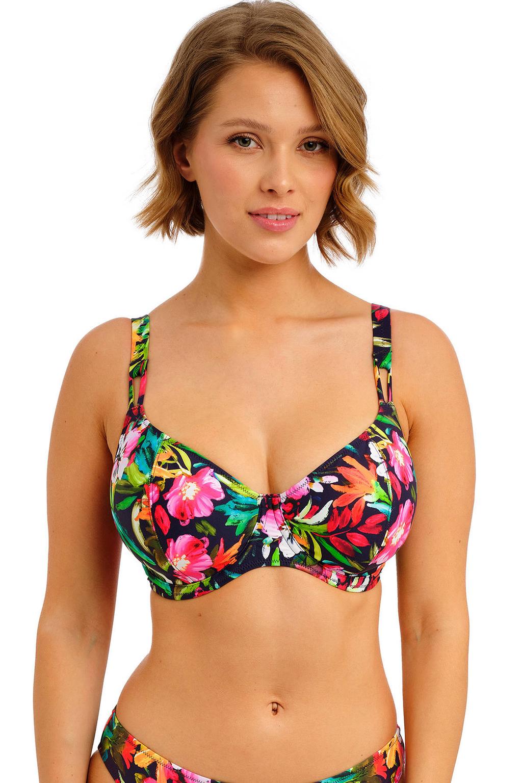 Freya niet-voorgevormde beugel bikinitop Kailua donkerblauw/multi