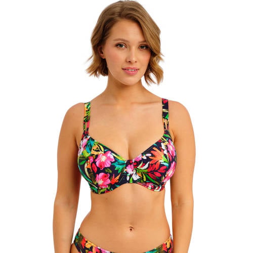 Freya niet-voorgevormde beugel bikinitop Kailua donkerblauw/multi afbeelding
