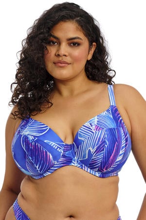 niet-voorgevormde beugel bikinitop Maluku Island blauw