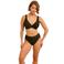 Freya high waist bikinibroekje Arizona Wave met lurex zwart
