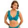 Freya niet-voorgevormde beugel bikinitop Jewel Cove met ruches turquoise