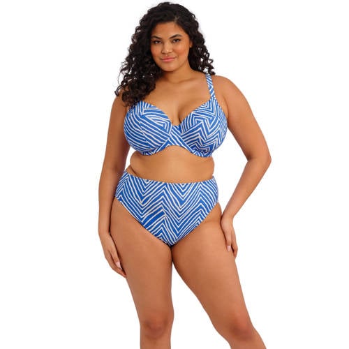 Elomi niet-voorgevormde beugel bikinitop Fiji Falls blauw/wit afbeelding