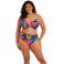 Elomi high waist bikinibroekje Porto Rafti blauw/roze/groen