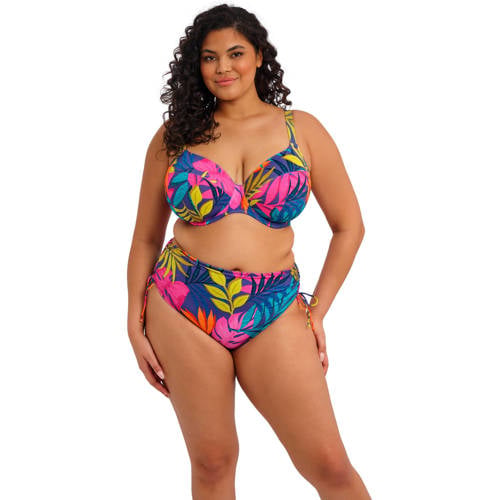 Elomi high waist bikinibroekje Porto Rafti blauw/roze/groen afbeelding