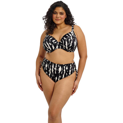 Elomi niet-voorgevormde beugel bikinitop Echo Shell zwart/wit afbeelding