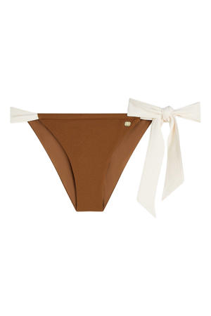 strik bikinibroekje Jaeny bruin/ecru