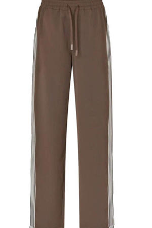 straight regular waist casual broek bruin