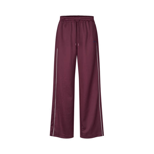 Modström wide leg regular waist broek donkerrood afbeelding