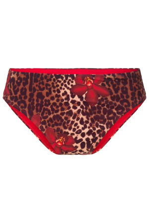bikinibroekje bruin/rood