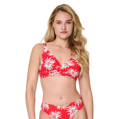 LingaDore voorgevormde beugel bikinitop rood/wit afbeelding