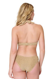 thumbnail: LingaDore voorgevormde halter bikini set met textuur goud