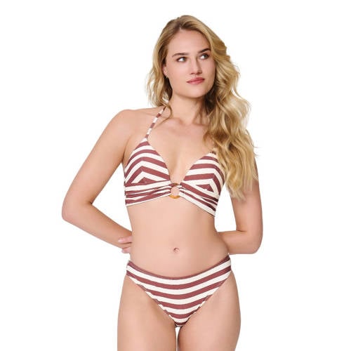 LingaDore voorgevormde triangel bikini bruin/wit afbeelding
