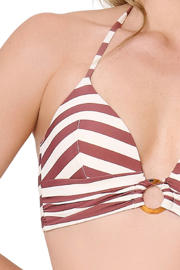 thumbnail: LingaDore voorgevormde triangel bikini set bruin/wit