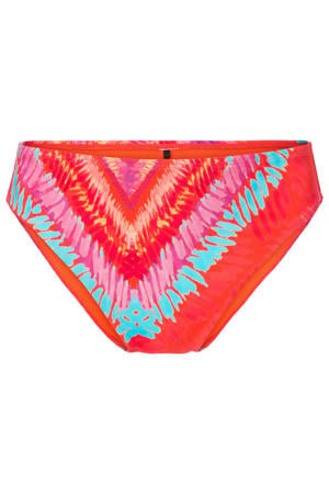 bikinibroekje koraalrood/turquoise