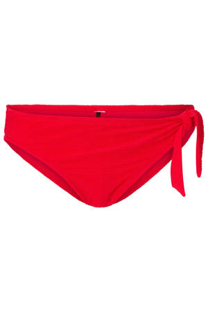 bikinibroekje met textuur rood
