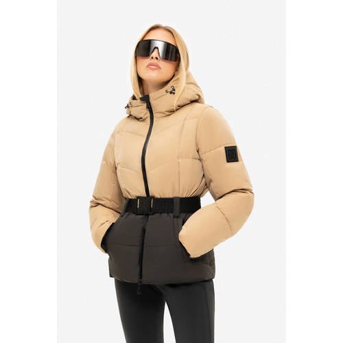 NIKKIE ski jas Nateland Contrast bruin/zwart afbeelding