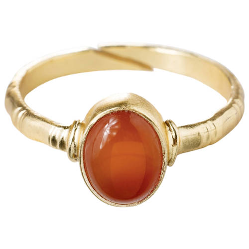 A Beautiful Story gold plated ring Certain Carnelian afbeelding