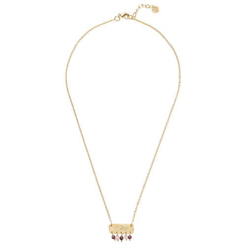 A Beautiful Story gold plated ketting Sanity Garnet Rose Quartz afbeelding