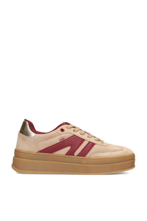sneakers beige/rood