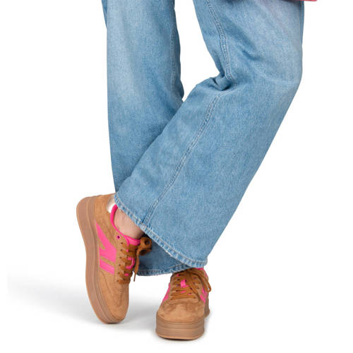 POSH by Poelman sneakers camel/roze afbeelding