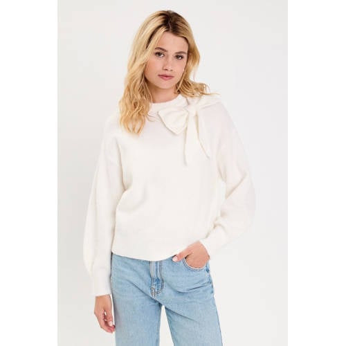 Cache Cache pullover met wol ecru afbeelding